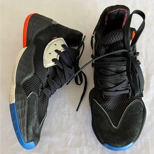 7.5 Adidas Harden Vol 4 Black Blue APE 77901 Athletic Sportswear Shoes Footwear